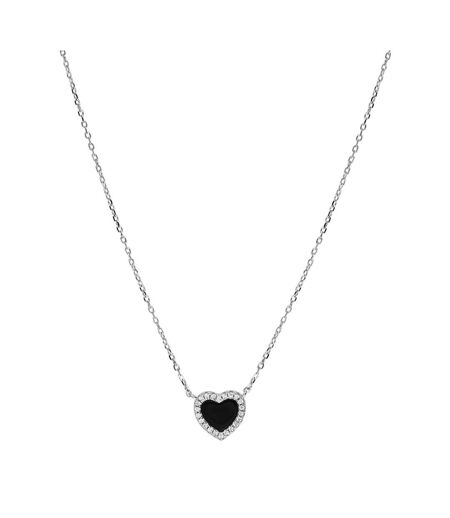Collier cœur noir clio blue angel - taille unique