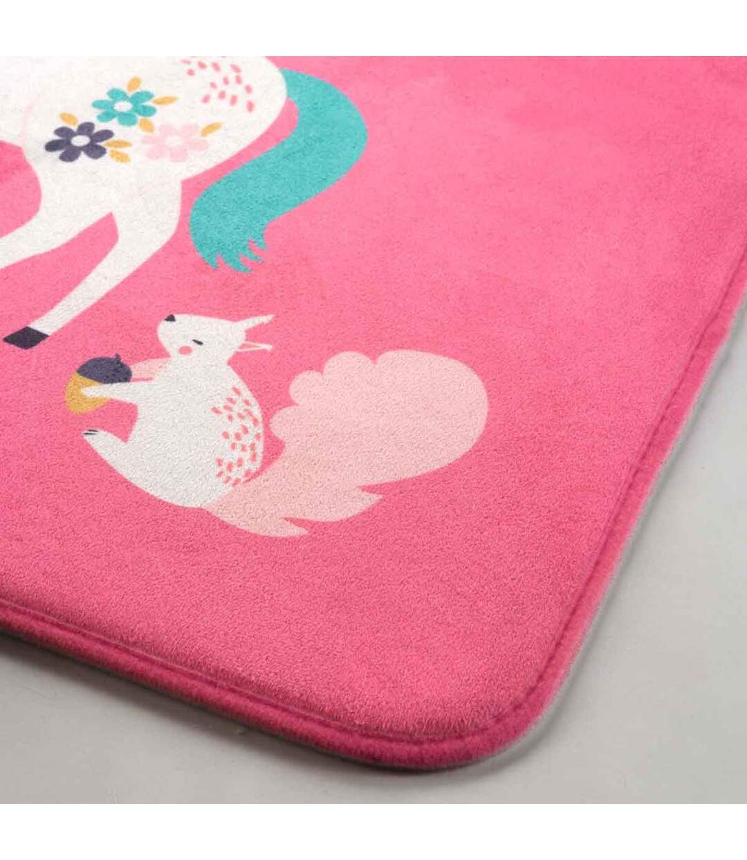 Tapis Enfant Princesse Licorne 45x75cm Rose-2