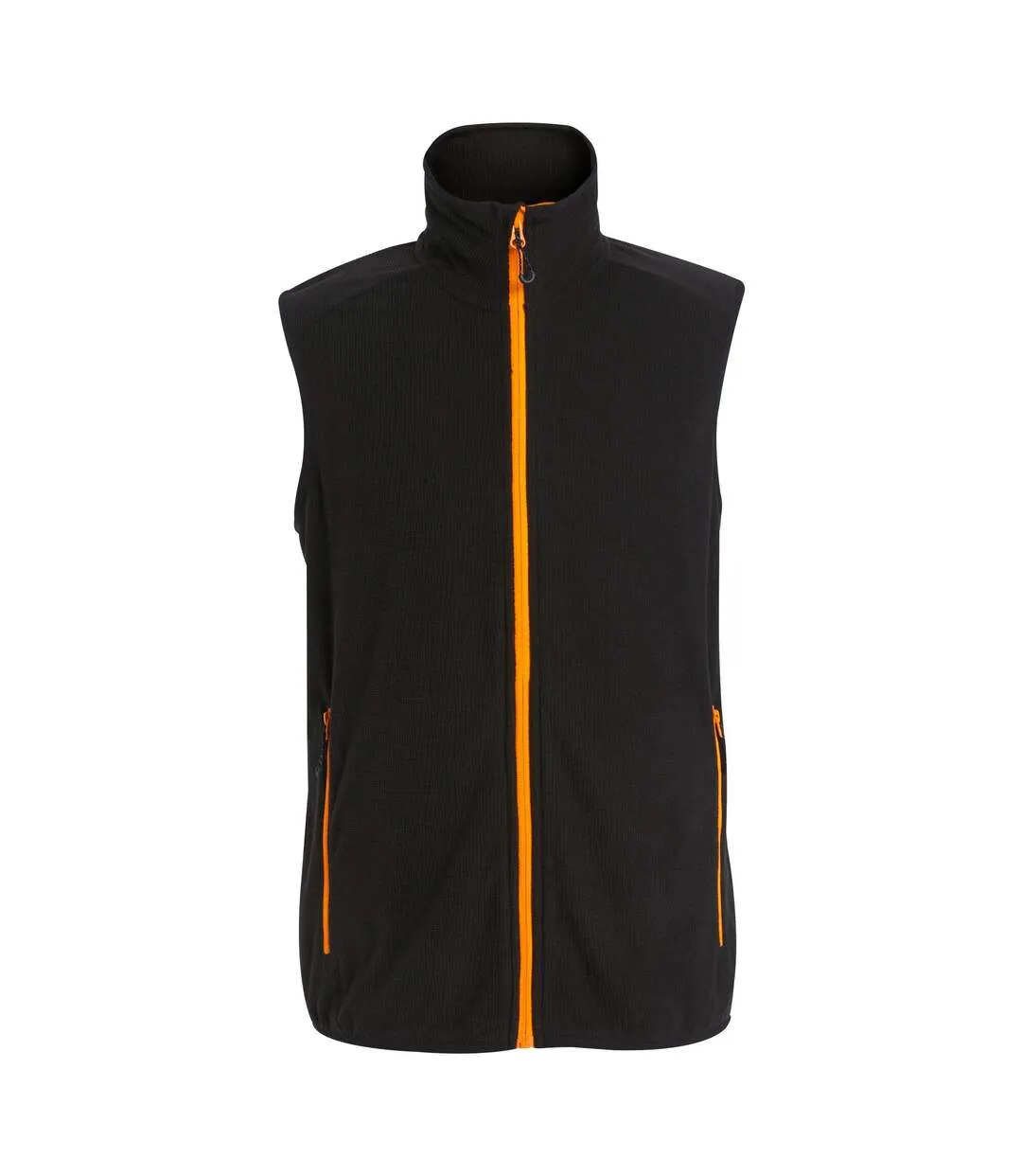 Mens Navigate Fleece Gilet Black Orange Pop Regatta-2