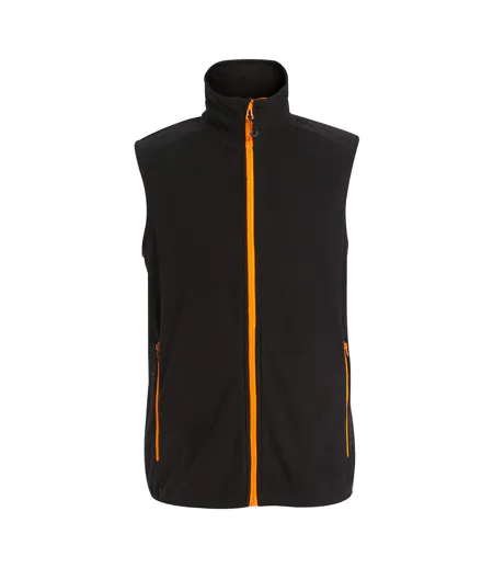 Mens Navigate Fleece Gilet Black Orange Pop Regatta
