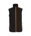 Mens Navigate Fleece Gilet Black Orange Pop Regatta-2