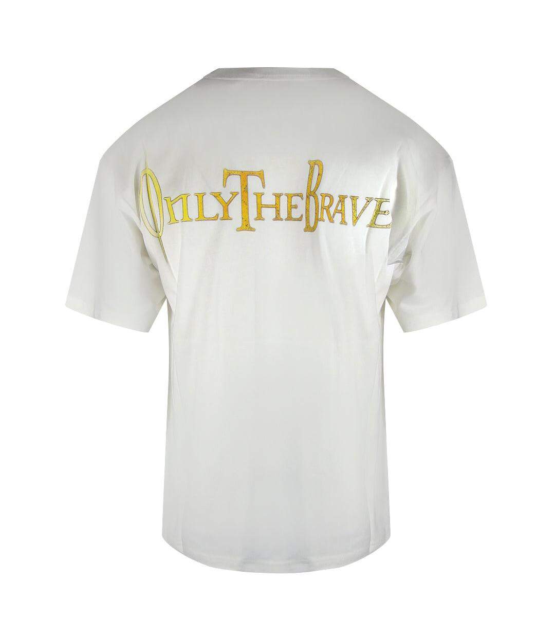 T-shirt Motif/style Logo Homme Blanc Cassé Diesel-2