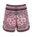 Womens/ladies Knitted Bandana Basketball Shorts Pink Black Amiri-2