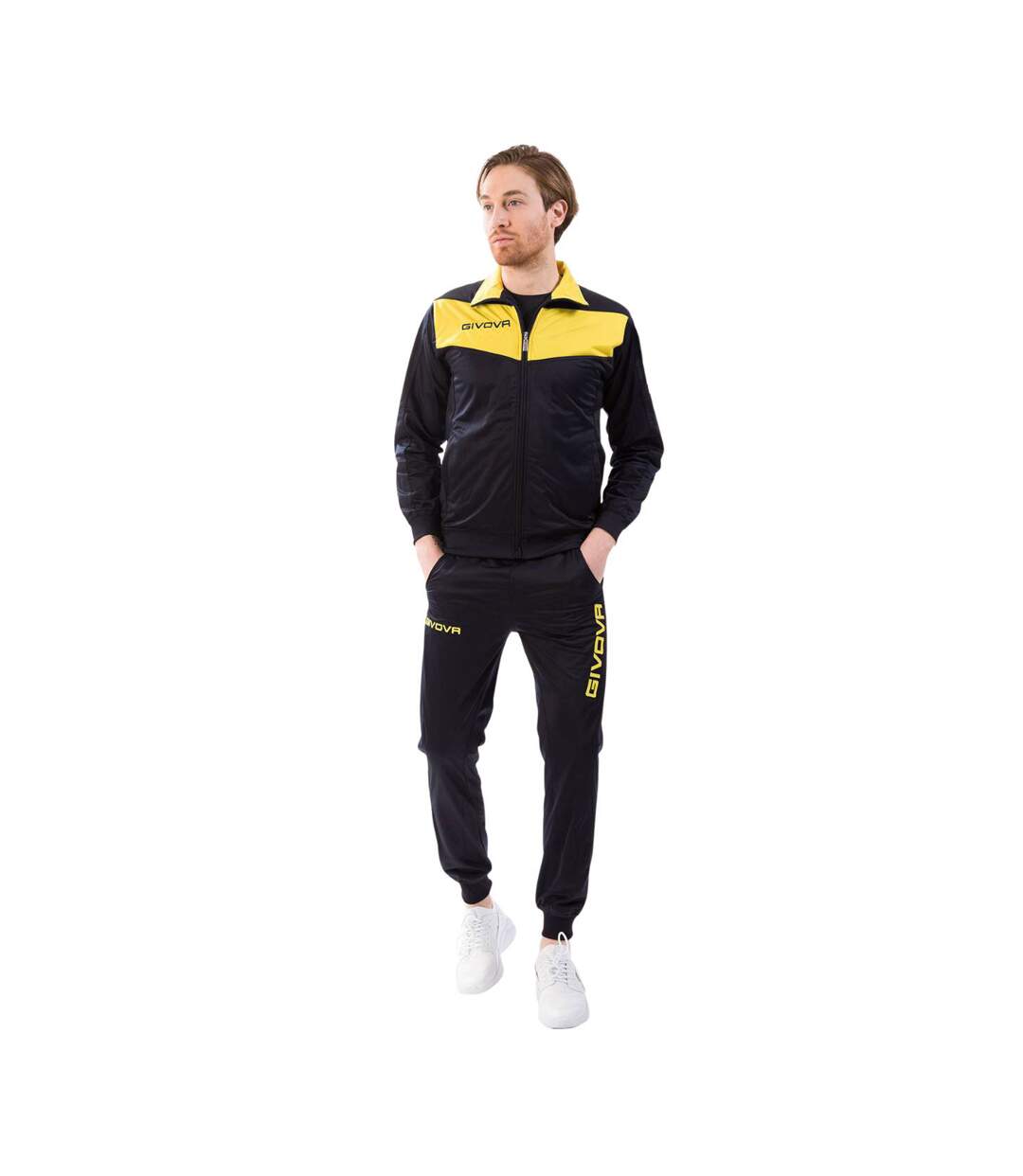 Ensemble De Survêtement Tuta Visa Homme Bleu Marine Jaune Givova-1