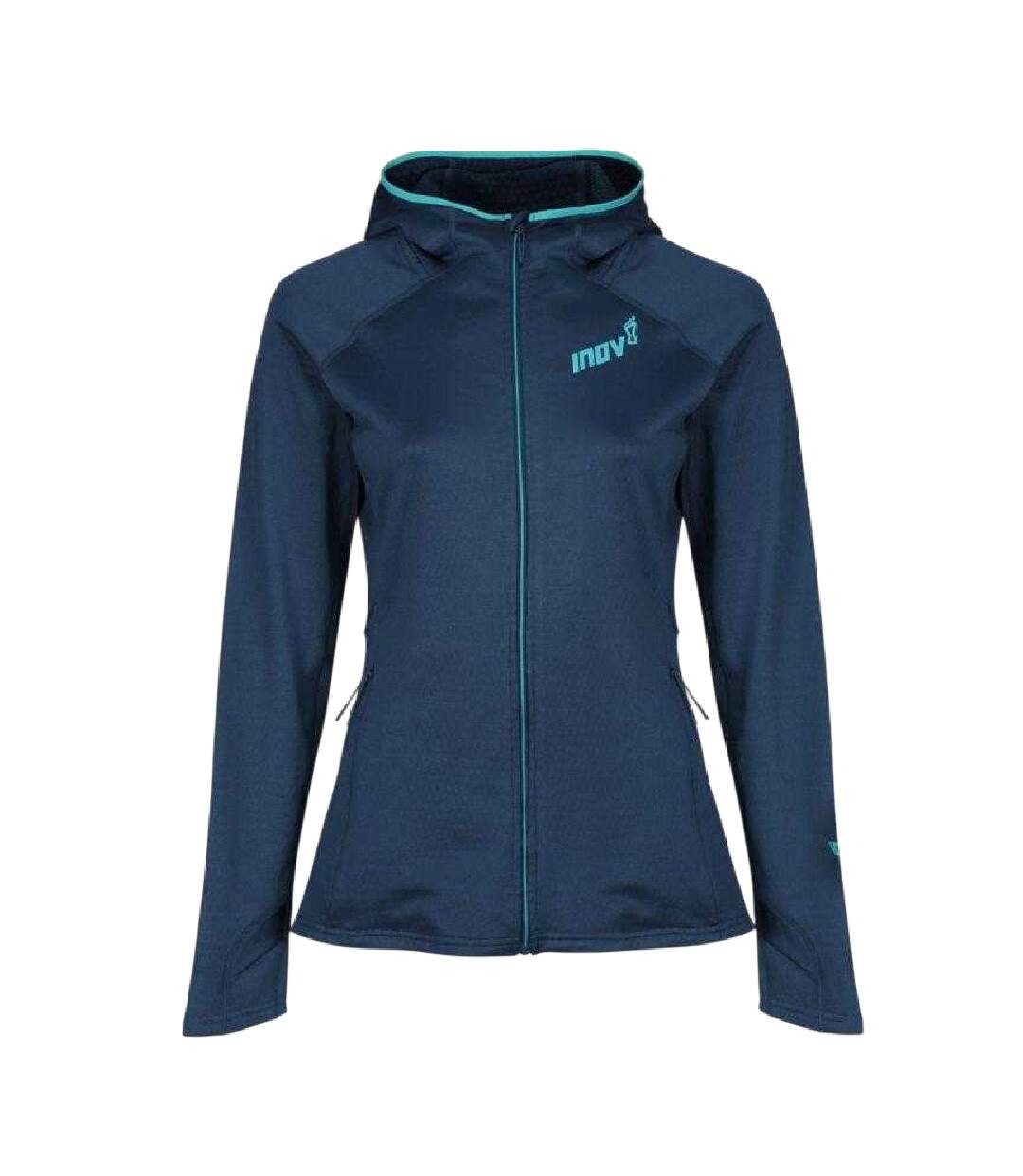 Veste À Capuche Course À Pied Femme Bleu Marine Foncé Inov-8-1