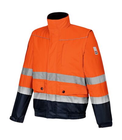 Blouson de travail Würth MODYF 2 en 1 haute-visibilité orange/marine