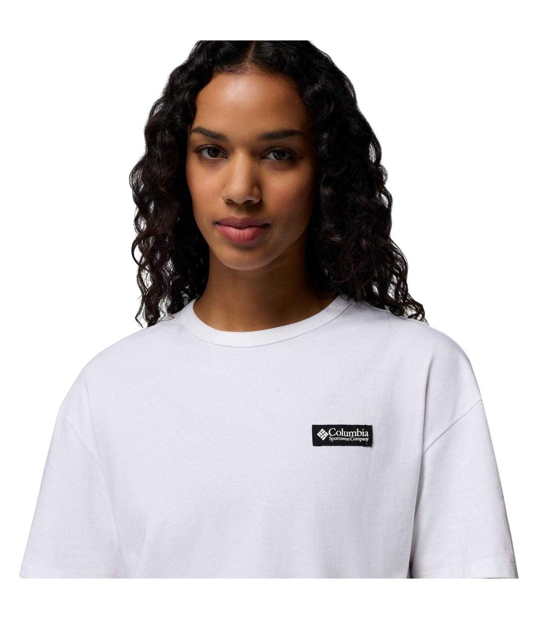 Womens/ladies Csc Mountain Heavyweight Oversized T-shirt White Columbia-3
