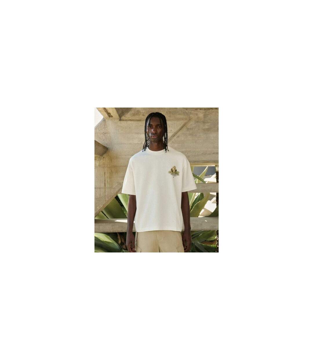 T-shirt Homme Blanc Cassé Couture Club-1