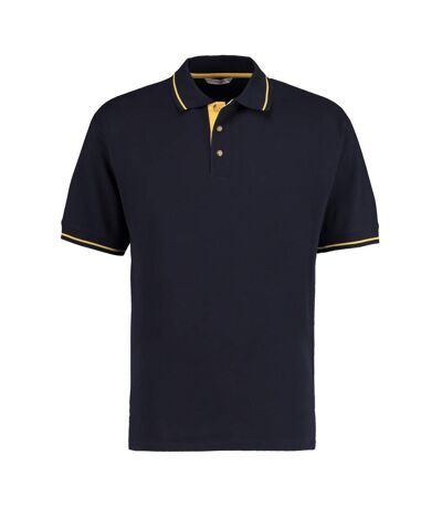 Polo st mellion homme bleu marine / jaune Kustom Kit