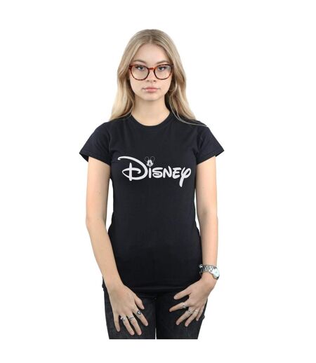 Disney T-shirt en coton avec logo de la tête de Mickey Mouse pour femmes/femmes (Noir) - UTBI32991