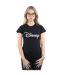 Disney T-shirt en coton avec logo de la tête de Mickey Mouse pour femmes/femmes (Noir) - UTBI32991-2