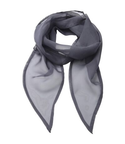 Ladies/womens work chiffon formal scarf one size steel Premier