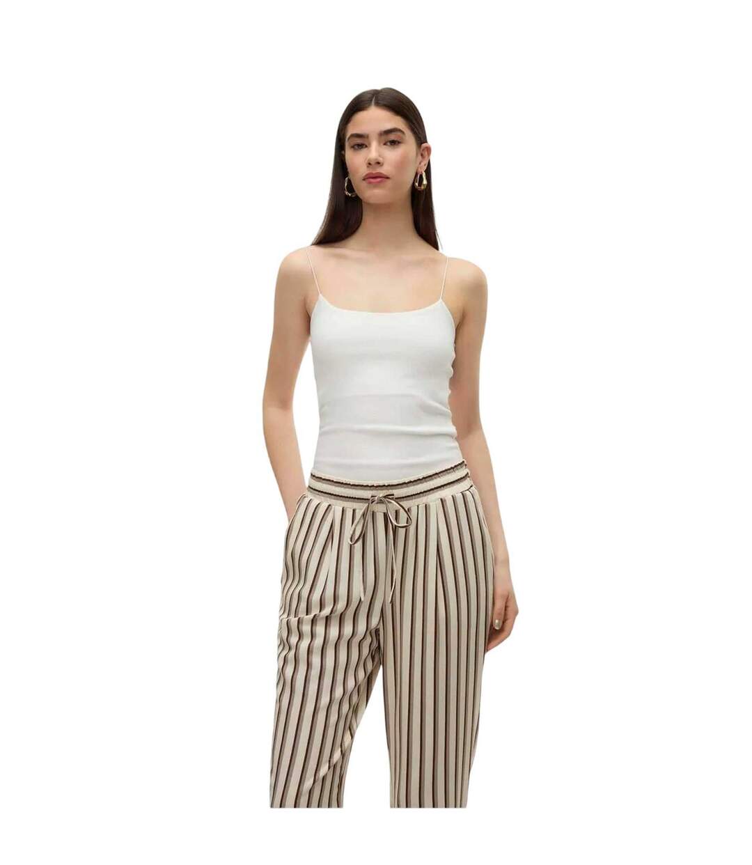 Débardeur Bretelles Fines Femme Blanc Neige Vero Moda-4