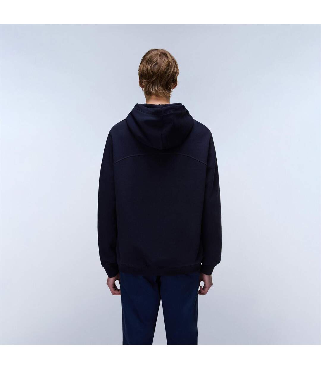Sweat À Capuche Manches Longues Homme Bleu De Suède Napapijri-4