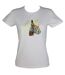 T-shirt femme manches courtes - poney shetland 11269 - blanc