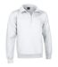 Sweat col camionneur zippé - REF WOOD - blanc