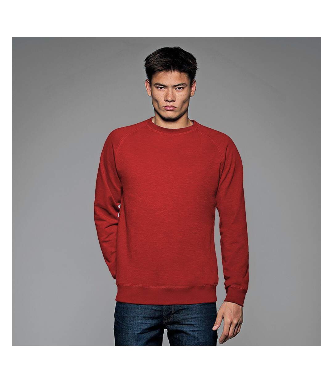 Sweatshirt homme rouge B&C Denim Starlight-2