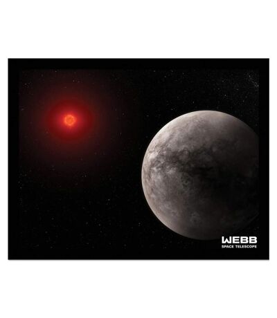 Webb Space Telescope - Poster encadré ROCKY EXOPLANET (Orange / Gris / Noir) (40 cm x 30 cm) - UTPM8581
