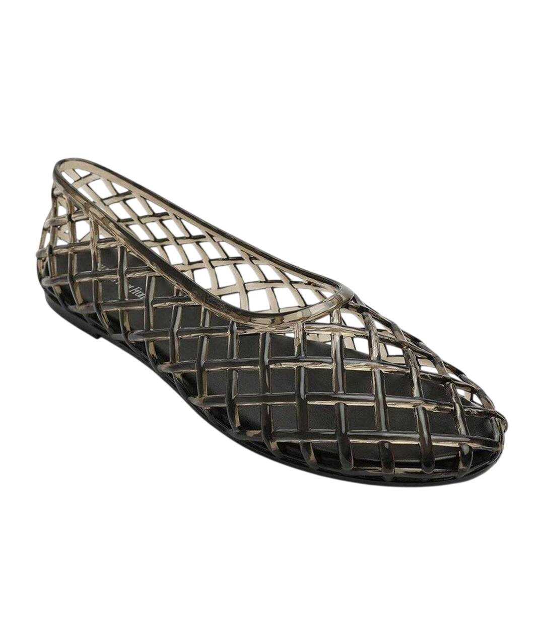 Womens/ladies Clear Jelly Ballet Flats Black Where´s That From-3