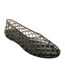 Womens/ladies Clear Jelly Ballet Flats Black Where´s That From-3