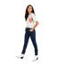Womens/ladies High Waist Skinny Jeans Blue Wednesday-4