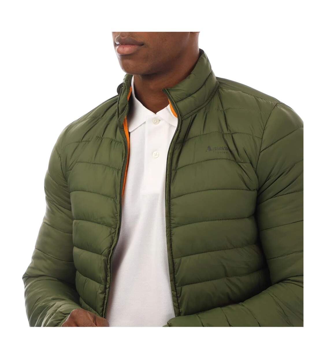 Mens Puffer Jacket Army Green Aquascutum-4