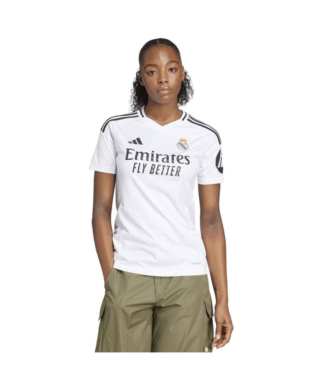 Maillot Domicile Motif/style Real Madrid Cf 24/25 Femme Blanc Adidas-1