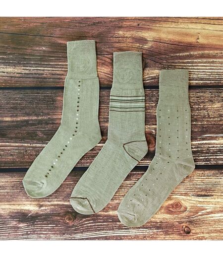 3 Pack Mens Antibacterial Anti Sweat Bamboo Socks With Non Elastic Top