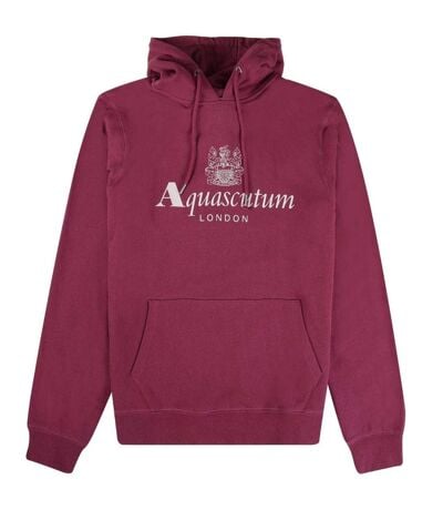 Sweat À Capuche Motif Gros Logo Active Homme Bordeaux Aquascutum