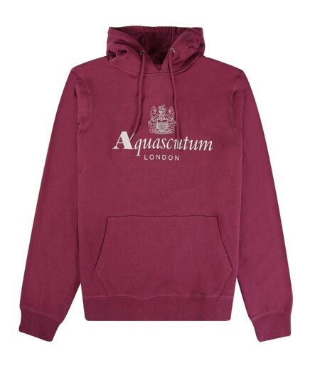 Sweat À Capuche Motif Gros Logo Active Homme Bordeaux Aquascutum