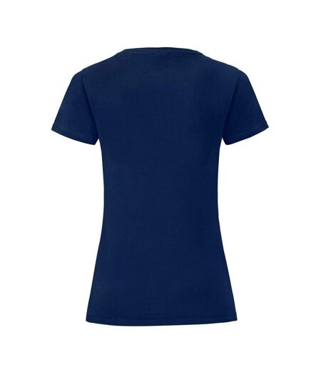 T-shirt Iconic Femme Bleu Marine Fruit Of The Loom