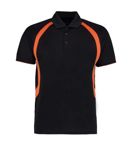 Polo homme - KK974 - noir et orange