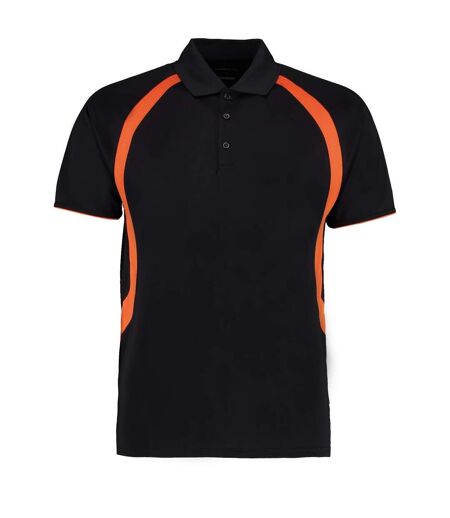 Polo homme - KK974 - noir et orange