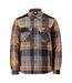 Mens Customised Checked Pile Shirt Nut Brown Mascot-1