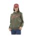 Sweat femme uni à capuche avec print Logo Vondutch-1