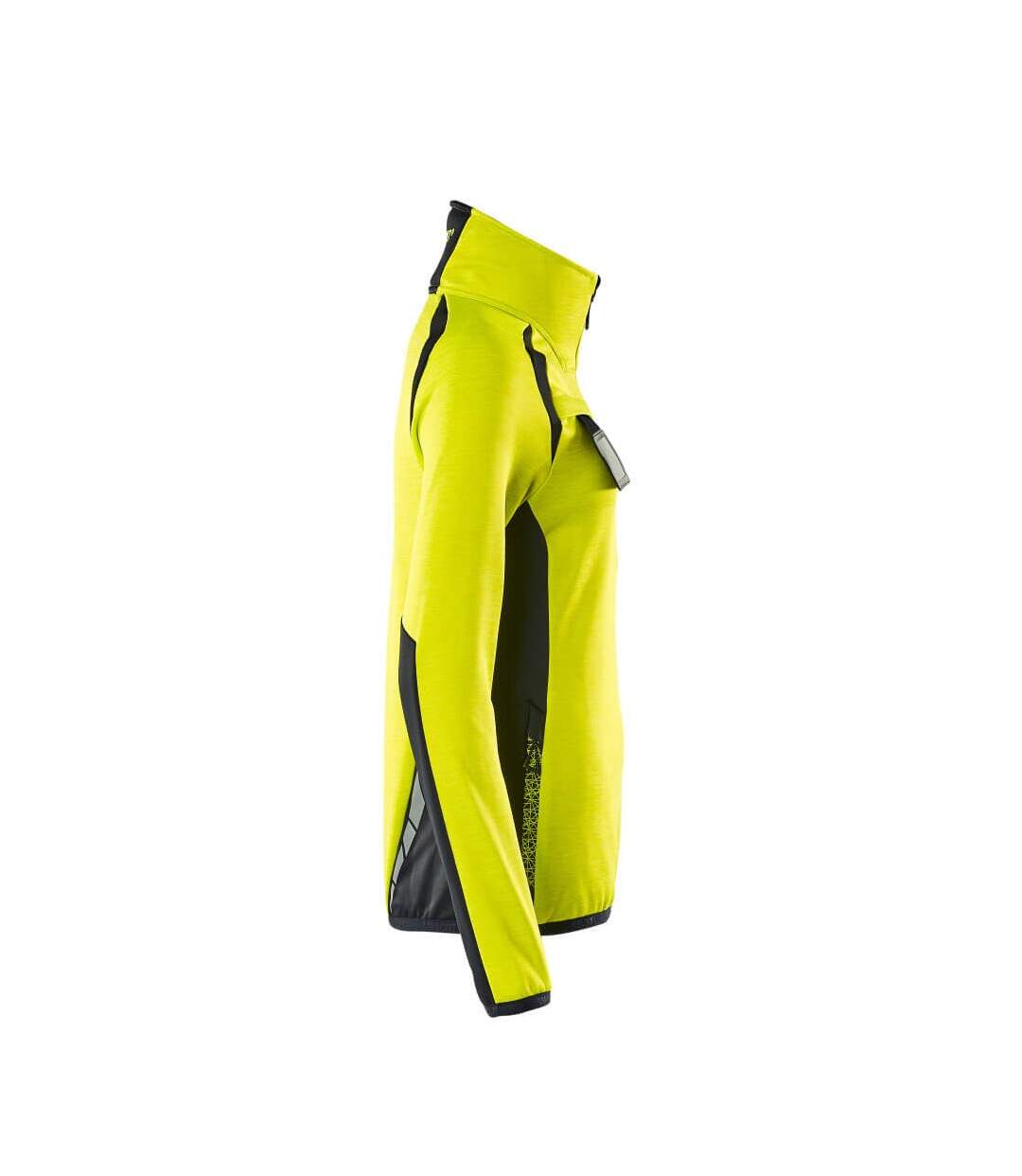 Pull Motif/style Deux Tons Accelerate Safe Femme Jaune Fluo Bleu Marine Foncé Mascot-4