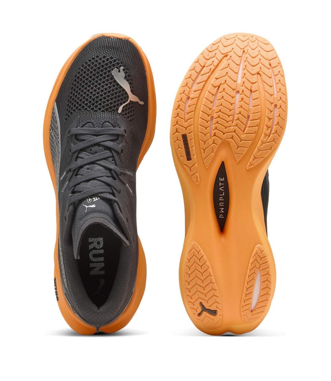 Mens Deviate Nitro 3 Hyrox Running Shoes Grey Orange Puma-2