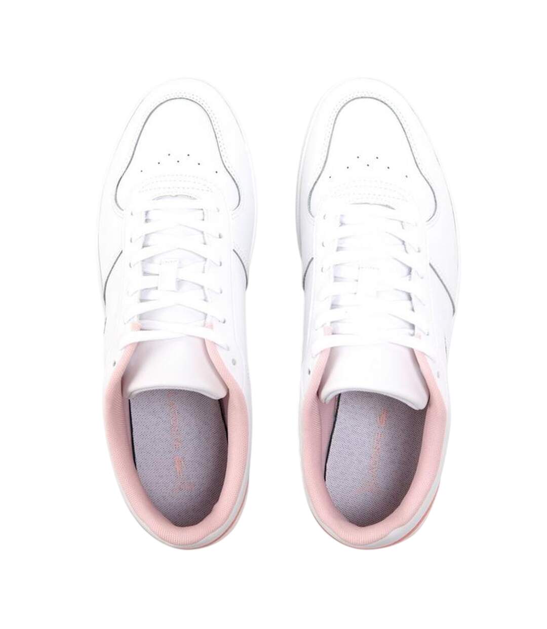 Baskets T-clip Femme Blanc Rose Lacoste-3
