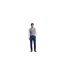 Mens Twill Straight Leg Trousers Blue Ted Baker-1