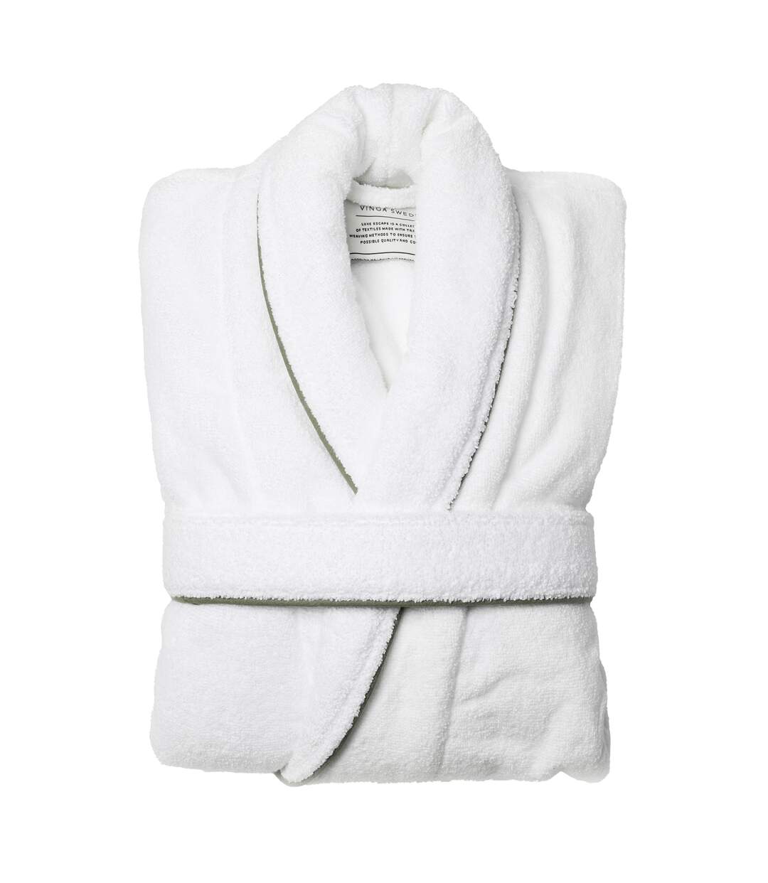 Unisex adult harper dressing gown white Vinga-3