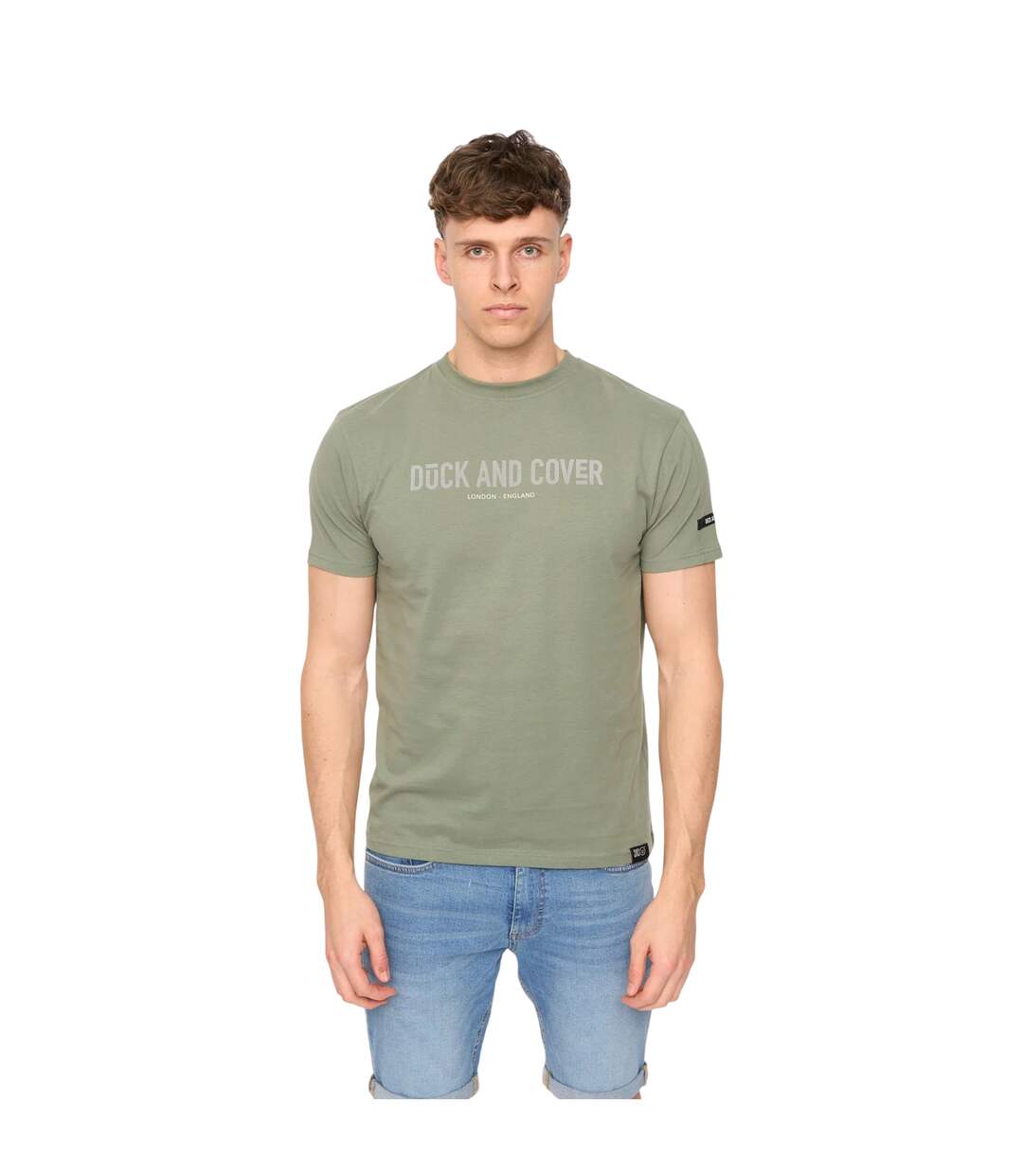T-shirt Walpole Homme Olive Duck And Cover-3