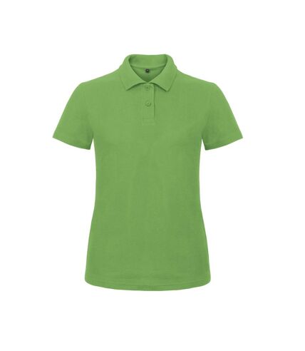 B&C Womens/Ladies ID.001 Plain Short Sleeve Polo Shirt (Real Green)
