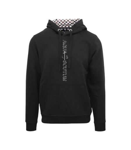 Sweat À Capuche Motif/style Lettrage Homme Noir Aquascutum