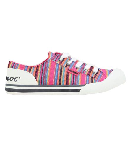 Womens/ladies Jazzin Aloe Stripe Pumps Multicoloured Rocket Dog