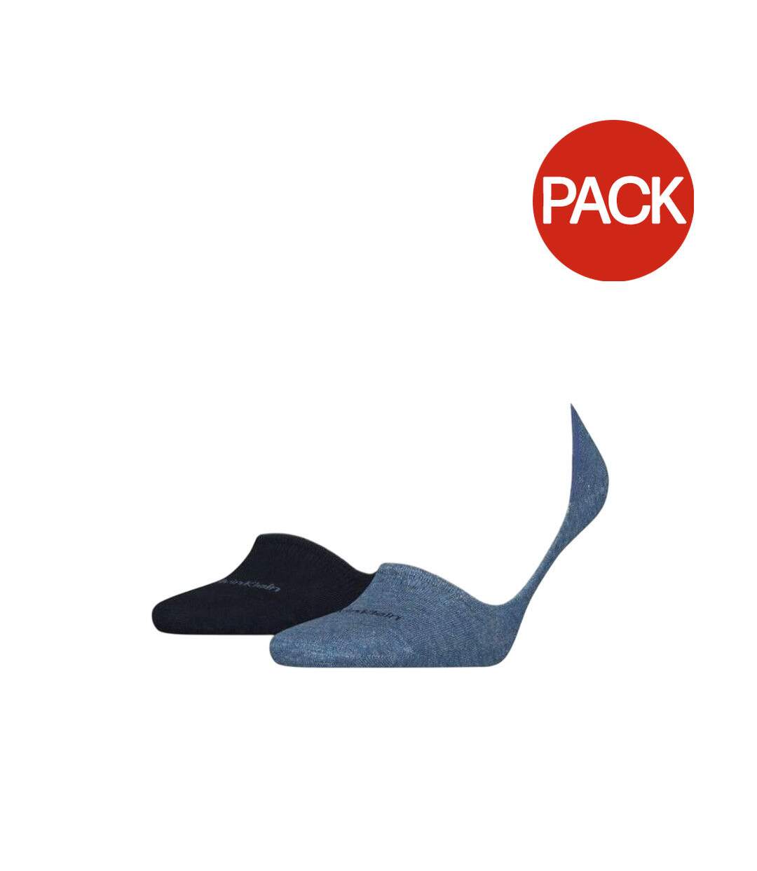 Chaussettes Motif/style Logo Homme Bleu Marine Bleu Denim Calvin Klein-1