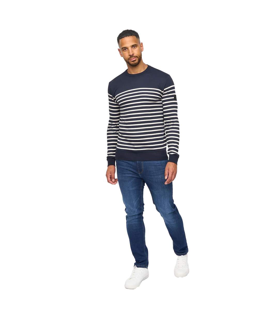 Mens Howland Crew Neck Jumper Navy Bewley & Ritch-4