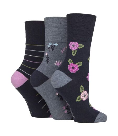 Gentle Grip - 6 Paires Chaussettes Femme Coton Douces Sans Élastique