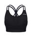 Womens/ladies Seamless Sports Bra Black LA Gear-1