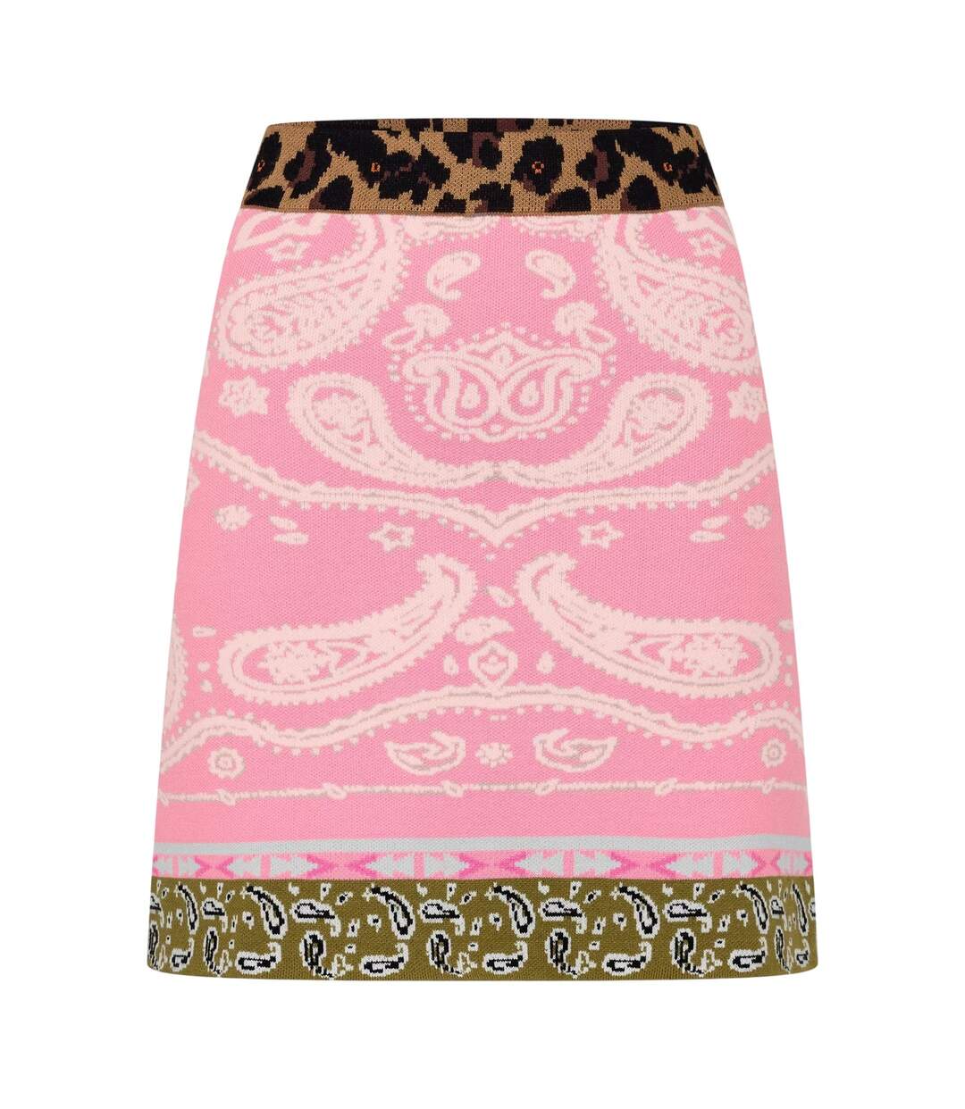 Womens/ladies Bandana Knitted Mini Skirt Pink Never Fully Dressed-3