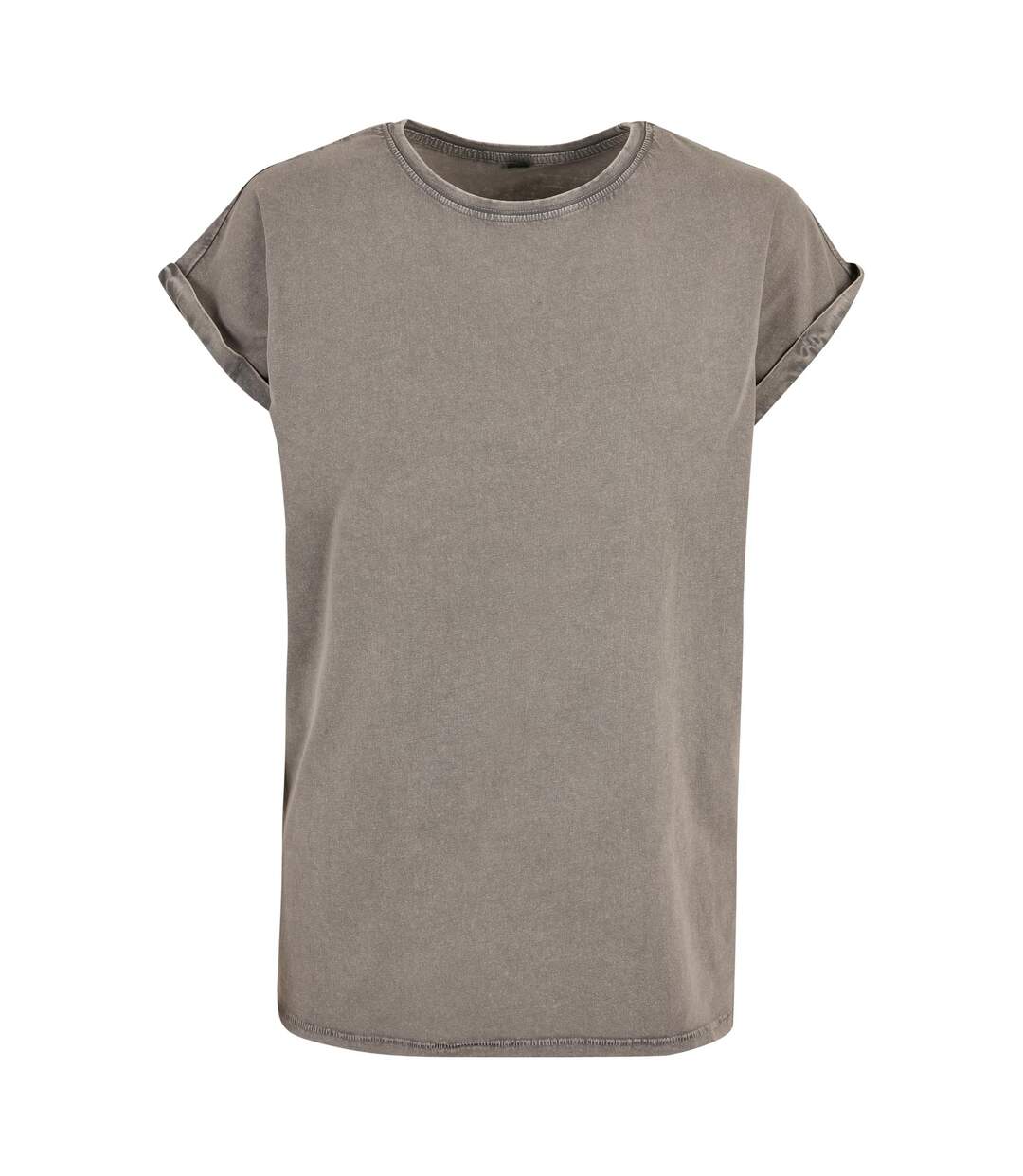 T-shirt Motif/style Délavé À L'acide Femme Anthracite Build Your Brand-1